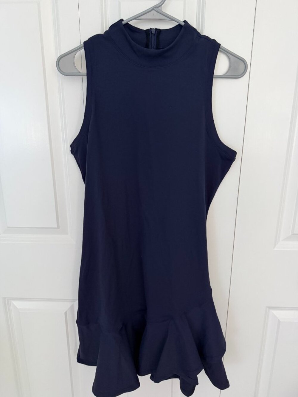 Acegolfs More Than Basic Ruffle Dress For Golf Pickleball & Tennis - Navy Medium
